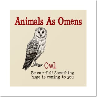 ANIMAL OMEN OWL Posters and Art